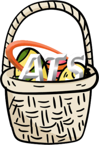 easter basket with ATS logo inside